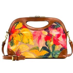 Patricia Nash Sanza Spring Straw Colorful Floral Crossbody